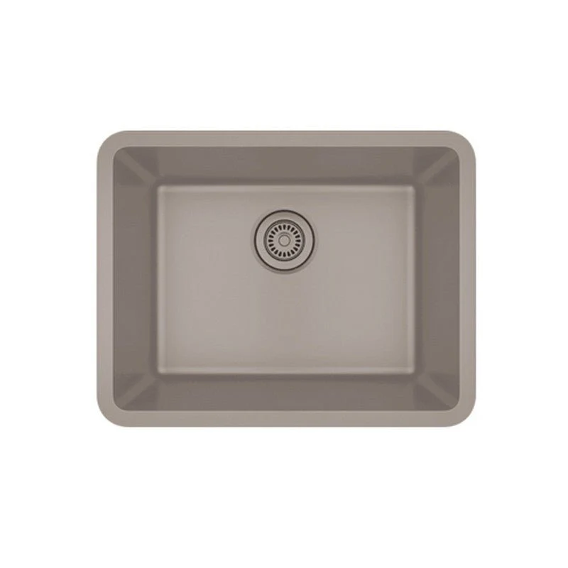 Dakota Sinks GSE-QC2318-BE Builders Elements Series 23 Inch Quartz Composite Single Bowl Undermount Kitchen Sink - Poukt