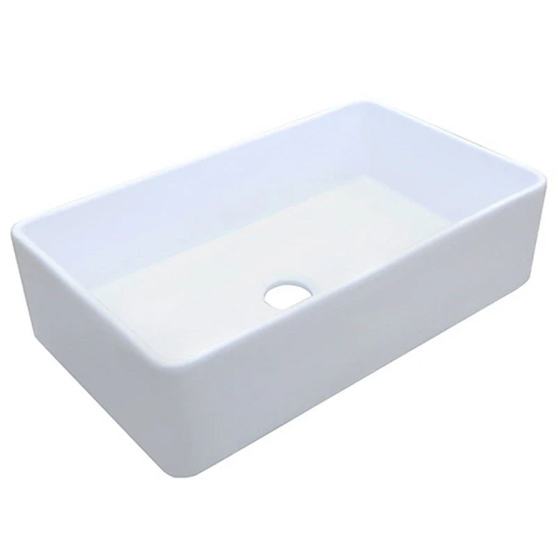 Dakota Sinks DSE-FCA3320 Signature Elements Series 33 1/8 Inch Fire Clay Single Bowl Reversible Apron Front Kitchen Sink - Poukt