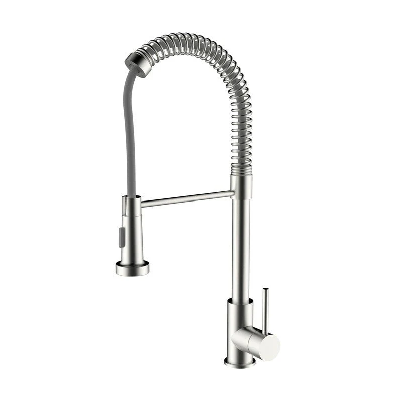 Dakota Sinks DSF-23KRS00 Signature 22 7/8 Inch Single Hole Pull-Down Pre-Rinse Spring Kitchen Faucet with 2 Function Spray Head - Poukt