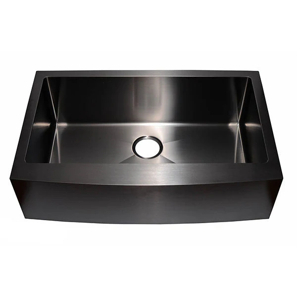 Dakota Sinks DSM-A3320 Signature M-Series 33 Inch Micro Radius Single Bowl Apron Front Kitchen Sink with Bottom Grid - Poukt