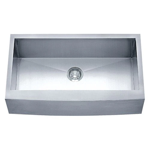 Dakota Sinks DSZ-A3020 Signature Z-Series 30 Inch Zero Radius Single Bowl Apron Front Stainless Steel Kitchen Sink with Bottom Grid - Poukt