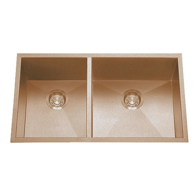 Dakota Sinks DSZ-4060 Signature Z-Series 32 Inch Zero Radius 40/60 Double Bowl Undermount Stainless Steel Kitchen Sink with Bottom Grid - Poukt