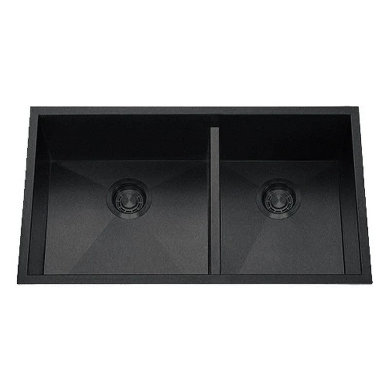 Dakota Sinks DSZ-6040LD Signature Z-Series 32 Inch Zero Radius 50/50 Low Divide Double Bowl Undermount Stainless Steel Kitchen Sink with Bottom Grid - Poukt