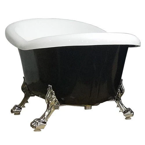 Dakota Sinks DST-CFOUC00BK Signature 66 1/8 x 31 1/8 Inch Free Standing Clawfoot Acrylic Bathtub with Chrome Feet - Poukt