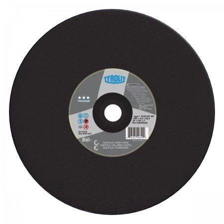 Tyrolit PREMIUM High Speed Gas & Electric Saw Wheels for Ductile/Cast Iron & Asphalt-Type 1 - Poukt