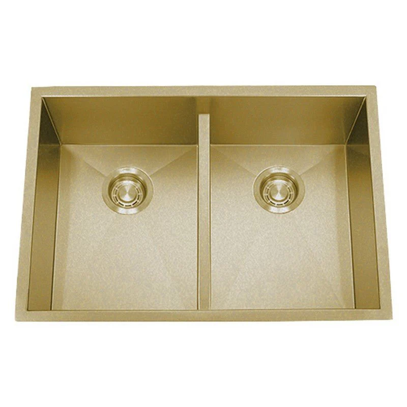 Dakota Sinks DSZ-5050LD Signature Z-Series 32 Inch Zero Radius 50/50 Low Divide Double Bowl Undermount Stainless Steel Kitchen Sink with Bottom Grid - Poukt