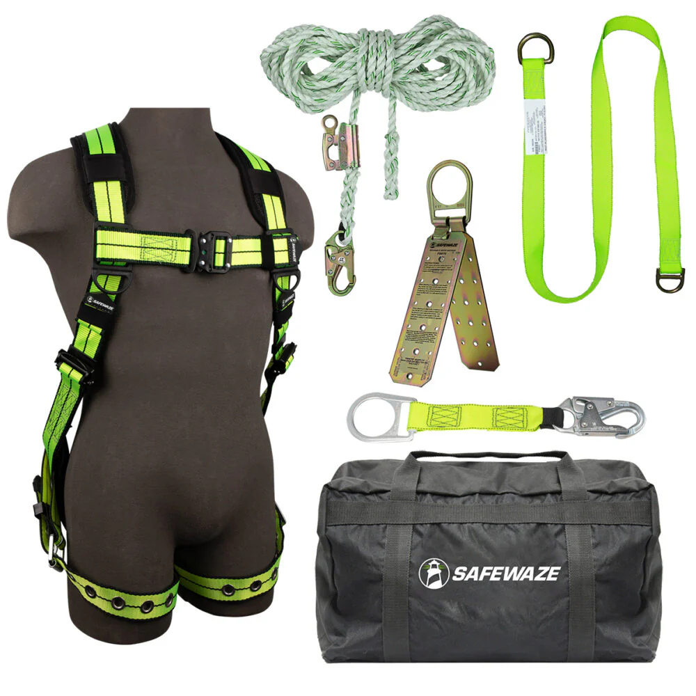 PRO+ Bag Roof Kit: FS-FLEX185 Harn, FS700-50GA VLL, FS813 Extender, FS811-20 Strap, FS870 Anchor, FS8175 Bag - Poukt