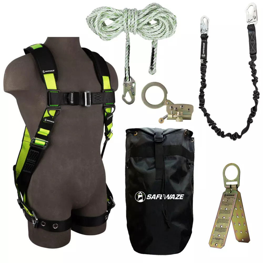 PRO Bag Roof Kit: FS185 Harness, FS700-50 VLL, FS1120 Grab, FS88580 Lanyard, FS870 Anchor, FS8185 Bag - Poukt