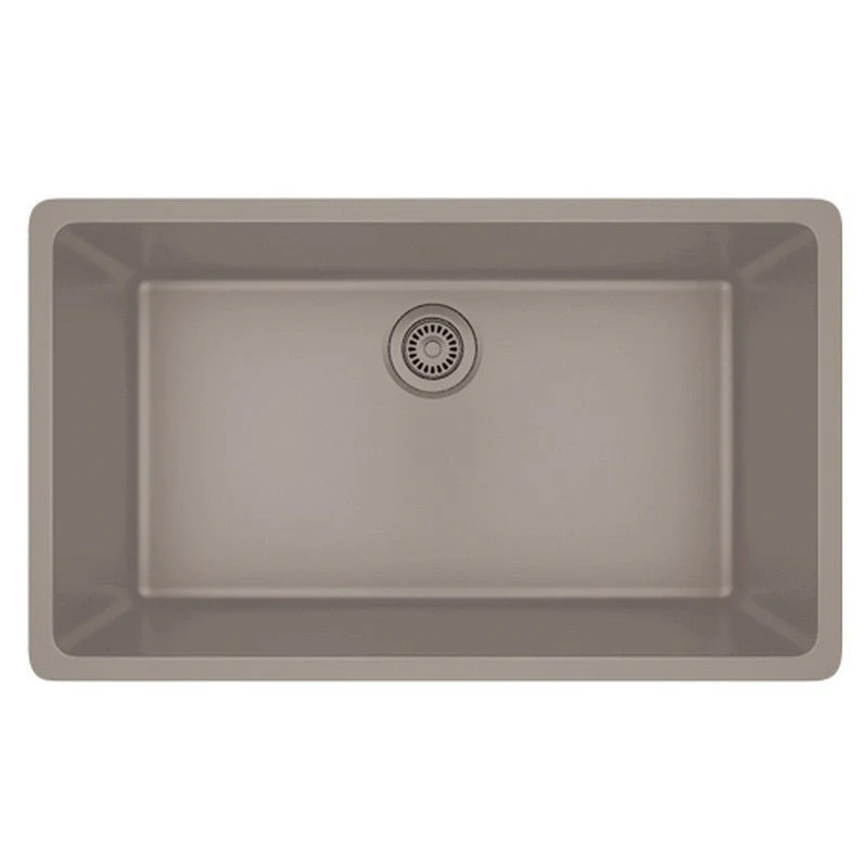 Dakota Sinks GSE-QC3219-BE Builders Elements Series 32 Inch Quartz Composite Single Bowl Undermount Kitchen Sink - Poukt