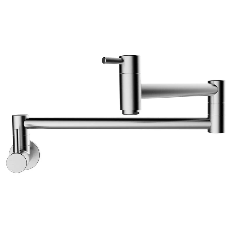 Dakota Sinks DSF-07KPF00BN Single Hole Wall Mount Stainless Steel Pot Filler - Brushed Nickel - Poukt