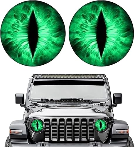 MisFun Autocollant Voiture, Autocollants Pour Phares Beast Eyes, Stickers Voiture Autocollants Pour Yeux de Phares de Voiture, Sticker Voiture Exterieur Utocollants Bête Ronds Stéréo 3D (Or) - Poukt