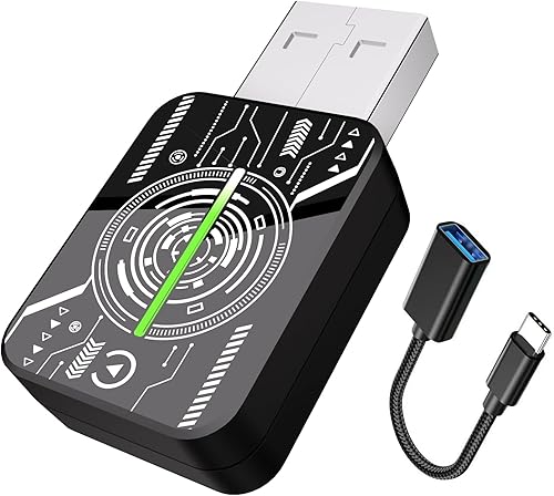 HEYINCAR+ Adaptateur Carplay sans Fil pour iPhone/Andorid, Mise à Niveau 2025, clé USB CarPlay, Facile à Brancher et à Jouer, Compatible avec Les Voitures à partir de 2016 et iPhone iOS 10+ - Poukt