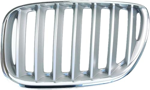 Garniture de calandre Centrale Avant de Voiture, grilles de Course compatibles for BMW X5 E53 2003 2004 2005 2006 2007 Facelift 51137124815 51137124816 - Poukt