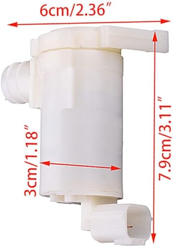Pompe à fluide laveur de voiture Riloer, pompe de lave-glace de voiture avec anneau d’étanchéité Compatible avec Nissan Cabstar Navara Pick-up D22 Infiniti G25, remplacement 28920AR000 - Poukt