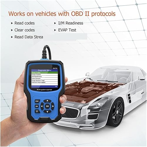 Scanner de voiture Outil de diagnostic complet du système BM700 Scanner OBD2 Codage d'injecteur Lecteur de codes automobiles - Poukt