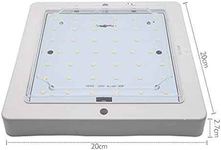 Riloer Plafonnier LED 12V-24V 9W pour Camping Car RV lampe de toit - blanc chaud Universel caravane camping-car bateau feux de toit lampe blanc/chaud - Poukt