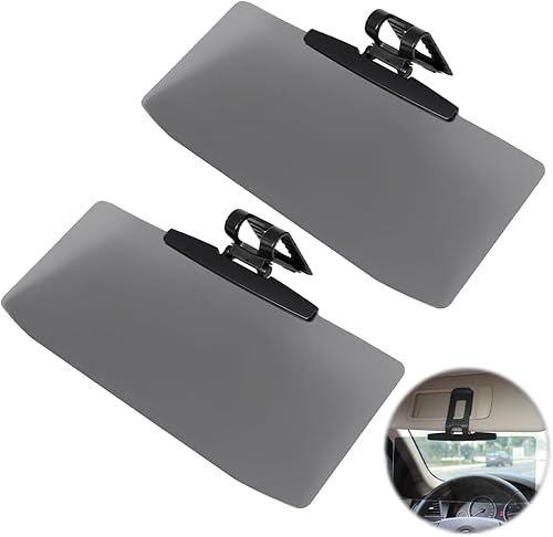 Lot de 2 extensions de pare-soleil de voiture universelles anti-reflets avec protection anti-reflet polarisée pour siège avant conducteur ou passager - Poukt