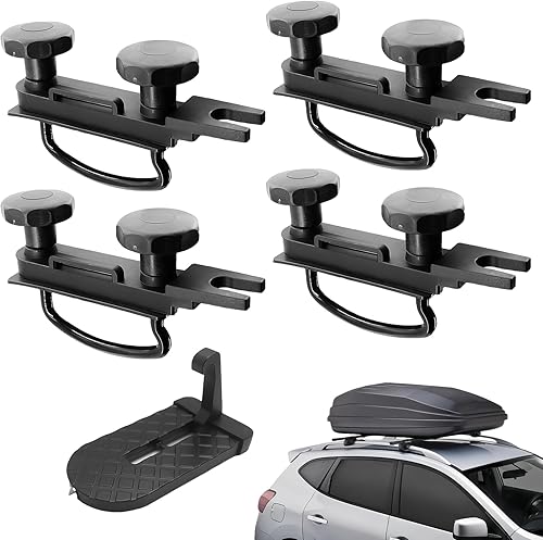 4 Pièces Boulons pour Coffre de Toit avec Marchepied de Porte de Voiture Pliante, Supports de Fixation pour Coffre de Toit, Fixation Coffre De Toit Universelle, Largeur Interne : 86 mm - Poukt