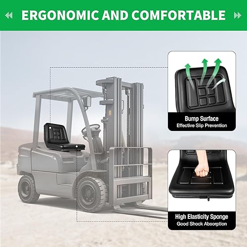 Siège de tracteur, siège de tracteur, réglable, universel, avec trou de drainage, siège de tracteur, siège conducteur, ergonomique, haute capacité de charge pour tracteurs, tondeuses à gazon, chariots - Poukt