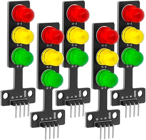 LIVASH 5X Module de Feu de Signalisation LED Bricolage Mini Feu de Signalisation 3.3-5V Compatible avec pour - Poukt