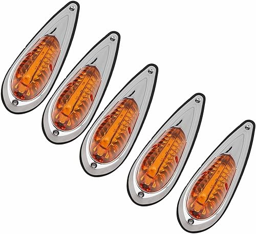 Feux de Circulation sur le Toit, 12 V 24 V, 5 Pièces, Feux de Position de Toit de Cabine Ambrés, Feux de Circulation Supérieurs Super Lumineux étanches pour Camionnettes de (24V) - Poukt