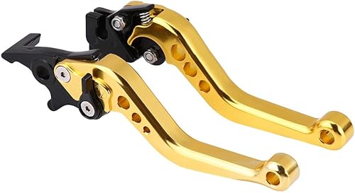FTVOGUE Poignée de Levier de Frein, 1 Paire de Leviers de Frein d'embrayage de Moto en Alliage D'aluminium CNC Poignée de Levier de Frein de Moto Universelle Accessoires de Moto(Jaune) - Poukt