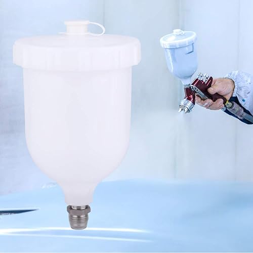 Tasse de peinture en plastique d'alimentation par gravité de pot de pistolet de pulvérisation de 600 ml pour D-evilbiss GTI/T-EKNA Pro Pri FLG - Poukt