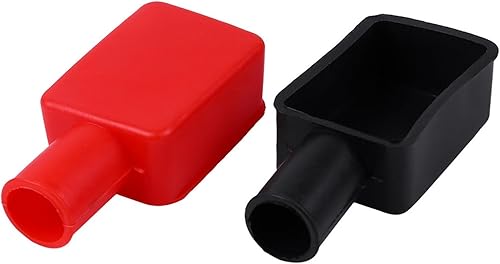 Goowafur Couvercles d'isolateurs de borne de batterie,couvercle de borne de batterie de voiture | Couvertures de goujons isolants positifs et négatifs,Capuchons de protection positifs et négatifs, 2 - Poukt