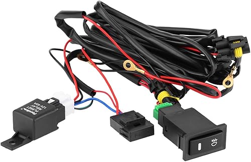 Faisceau de Câblage de Phare Antibrouillard, Keenso 12V 40A Câblage de Commutateur d'Antibrouillard de Voiture Universel LED pour Interrupteur Marche/Arrêt - Poukt