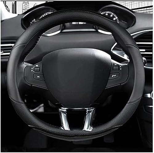 BJHHQYHX Housse de Volant, pour Peugeot 2008 2014-2019 Couvre Volant Voiture Antidérapant, Respirant,Accessoires Auto Decoration Interieur,C - Poukt