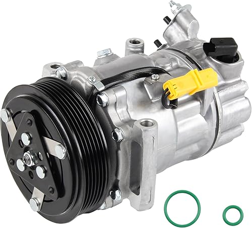 DOCAS Compresseur de Climatisation 6453QJ 9659875780 compatible avec Citroën Berlingo B9 C3 Picasso C4 I C5 III DS3 Peugeot 207 WA WC 208 307 308 5008 PARTNER Tepee - Poukt