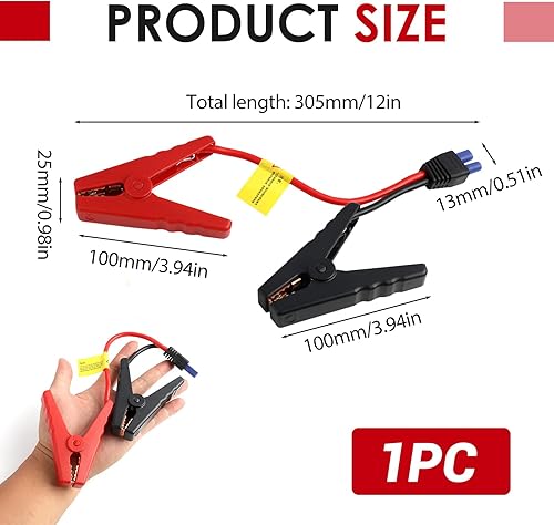 EuAcesry Cable Batterie Voiture, Pince Batterie Voiture de Démarrage Intelligents Portables d'urgence pour Automobile, pour 12V Booster de Démarreur de Saut de Voiture-Portable - Poukt