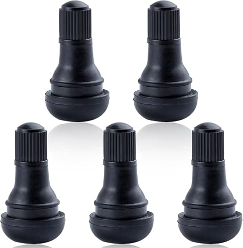 GOLD DEER 5Pcs TR412 Caoutchouc Snap-in Court Noir Tige de Valve De Pneu Tubeless Tiges De Valve De Pneu pour Tubeless 0,453 Pouce 11,5 mm Trous de Jante sur Pneus De Véhicule Standard - Poukt
