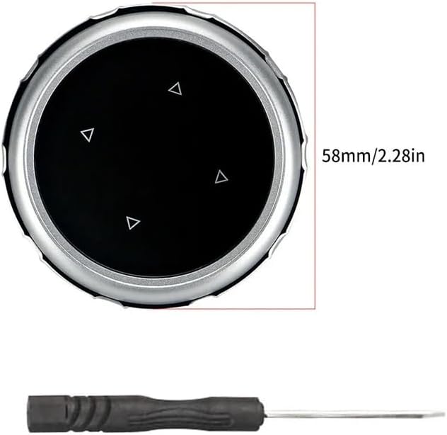 Youzzei Couvercle de bouton multimédia de voiture (moyen à grand) pour BMW Série 1, 3, 5, 7, F10, F20, F30, 7 touches, BMW Idrive, plastique ABS F30 - Motif flèche - Poukt