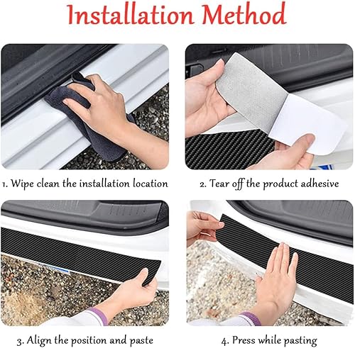 YUEDAM Protection Pare Choc Voiture pour MG ZS Hybrid+ Luxury (2024), Housse Protection Seuil Coffre Arrière Autocollant Porte Voiture ProtéGer Strip Accessoires - Poukt