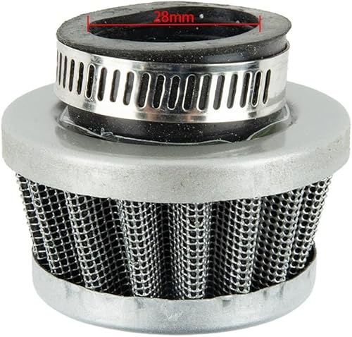 Filtre à air 28 mm pour moto avec collier de serrage réglable, convient pour motos Honda et Suzuki - Poukt