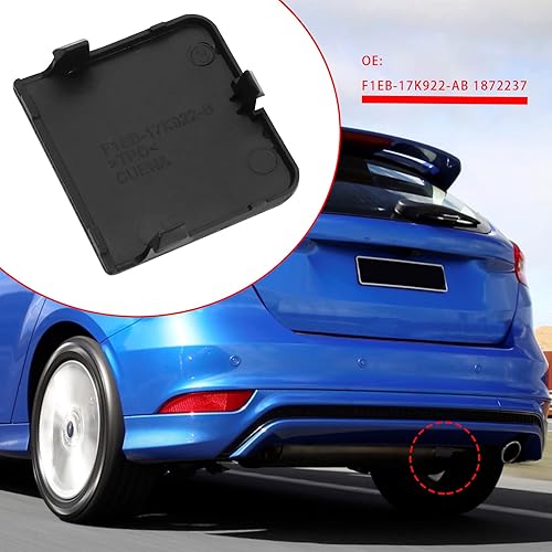 EMSea Capuchon de protection pour barre de remorquage arrière F1EB-17K922-AB 1872237 - Accessoires de protection pour pare-chocs arrière - Capuchon d'œillet de remorquage compatible avec Ford Focus - Poukt