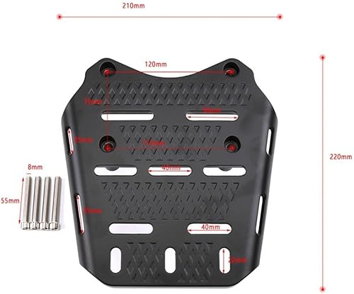 Porte-bagages arrière pour Honda pour modèles PCX 125 et 150 (2014 2019), accessoire de rangement pratique et fiable (noir) - Poukt