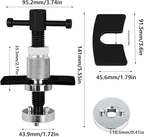 Piston D'étrier De Frein Universel,Outil de Repousse Piston Frein Arriere,Coffret Repousse Piston D'étriers de Freins,Outils pour étrier de Freins pour Remplacement de Disque Outil et Adaptateurs - Poukt