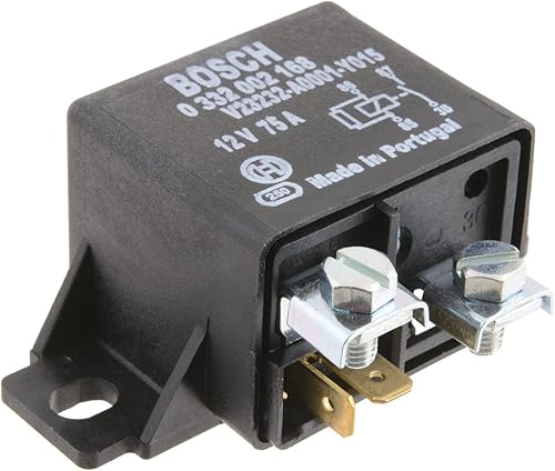 Bosch 0332002168 Relais de Puissance 12V 75A, 4 Terminaux, Ip5K4, Résistance aux Températures Allant de -20° C À 100° C - Poukt