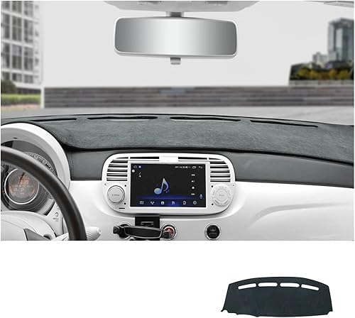 Tapis Tableau Bord Voiture pour Fiat pour Abarth 500 2008 – 2023 Couverture De Tableau De Bord De Voiture LHD RHD Pare-Soleil en Flanelle Dashmat Tapis Bord(for Left Hand Drive) - Poukt