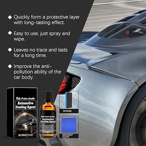 Spray de Finition Hybride Céramique, Revêtement en Céramique De Voiture, Nano Spray en Céramique, Traitement Ceramique Voiture, pour La Protection De La Voiture, Et À La Poussiè, 08 - Poukt