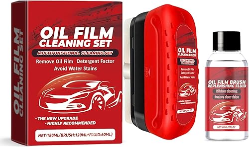 Nettoyant De Film D'Huile pour Vitres De Voiture, Car Glass Cleaning, Nettoyant Puissant pour Pare-Brise et Film d'Huile, pour Restaurer Facilement la Clarté du Verre, 06 - Poukt