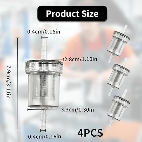 Lot de 4 filtres diesel, filtre à carburant diesel, filtre à essence, filtre à carburant transparent, filtre à essence, filtre à carburant pour chauffage auxiliaire Webasto et Eberspacher, voitures - Poukt