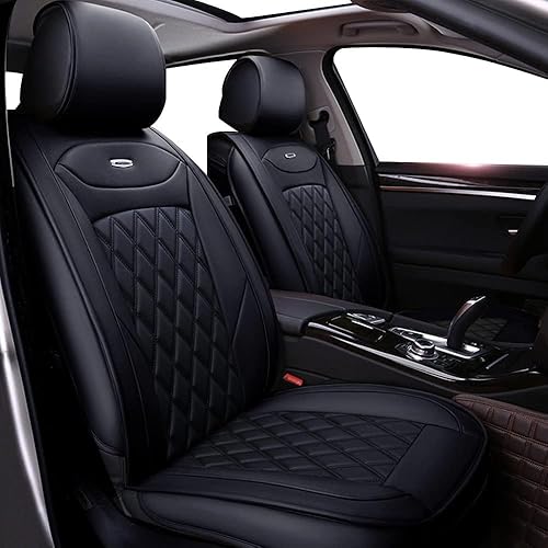 WDXIA 1 Paire de Cuir Noir Housses de Siège Voiture Avant pour Audi Q3 (F3) 2018-2024, Housse Siege Cuir en Imperméable, House Siege Voiture Interieur - Poukt