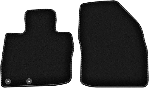 Wielganizator Tapis Avant sur Mesure en Velours pour Honda Civic VIII (2006-2012) - Qualité : Basic | Ajustement précis, sous-Couche antidérapante, 2 pièces - Noir - Poukt