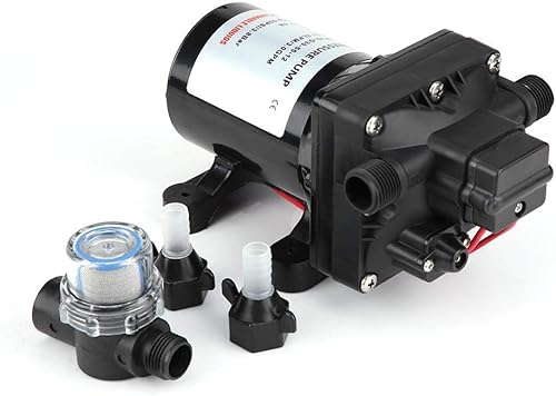 Pompe à Eau à Amorçage Automatique, Pompe à Eau Puissante à Haute Pression Pompe à Eau Silencieuse Réglable 12V 55 Psi 7.5 Amps 4008-101-E65 pour Voiture Caravane Camping-Car - Poukt