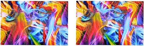 Yopeissn Lot de 4 films hydrographiques pour transfert à l'eau Motif flammes arc-en-ciel 50 x 100 cm - Poukt