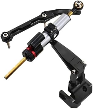 WOLWES Amortisseur Direction pour pour MT-09 pour Tracer 900 pour Tracer 900GT Stabilisateur Réglable Amortisseur Direction avec Support Montage CNC Accessoires Moto (Color : Black Bracket) - Poukt