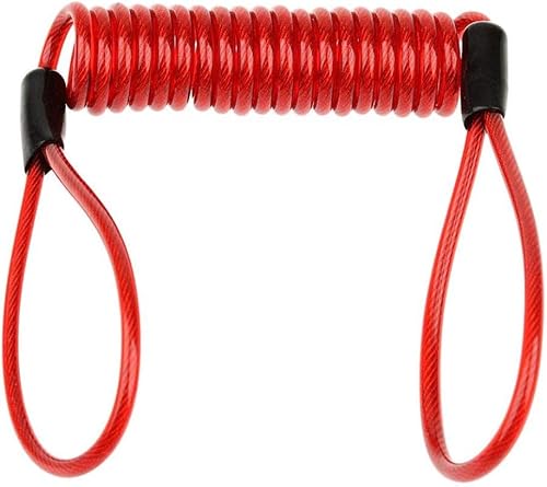 120 cm de sécurité Lanyard Sécurité anti-vol Moto-Motorcycle Disque de roue Disque Brake Lock Rappel Câble ressort - Poukt